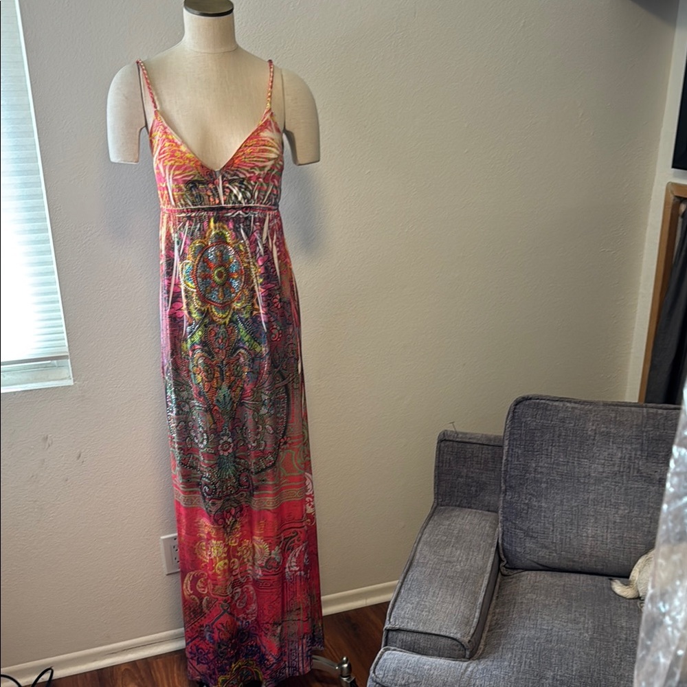 Vibrant Multicolor Maxi Dress